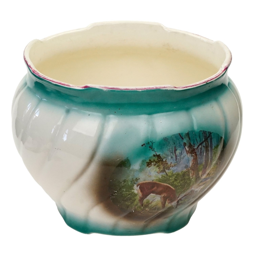 71701 DUŻA STARA ZABYTKOWA DONICA OSŁONKA NA DONICZKA Z JELENIEM (1).jpg