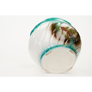 71701 DUŻA STARA ZABYTKOWA DONICA OSŁONKA NA DONICZKA Z JELENIEM (4).JPG