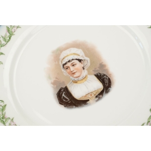 71713 LIMOGES THEODOR HAVILAND PORCELANA PORTRETOWA PATERA Z PODOBIZNĄ NIEWIASTY (3).JPG