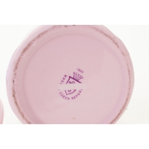 71778 STRUŽNA POJEMNIK Z RÓŻOWEJ PORCELANY PUZDERKO KOLOROWE KWIATKI (5).JPG