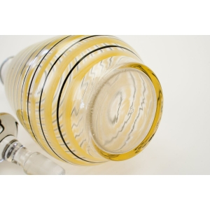 71815 SZKLANA KARAFKA EMALIĄ MALOWANE PASKI (5).JPG