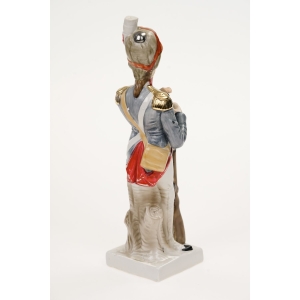 57438 CAPODIMONTE DUŻA FIGURA NAPOLEOŃSKIEGO ŻOŁNIERZA GRENADIER DE LA GRANDE (6).JPG