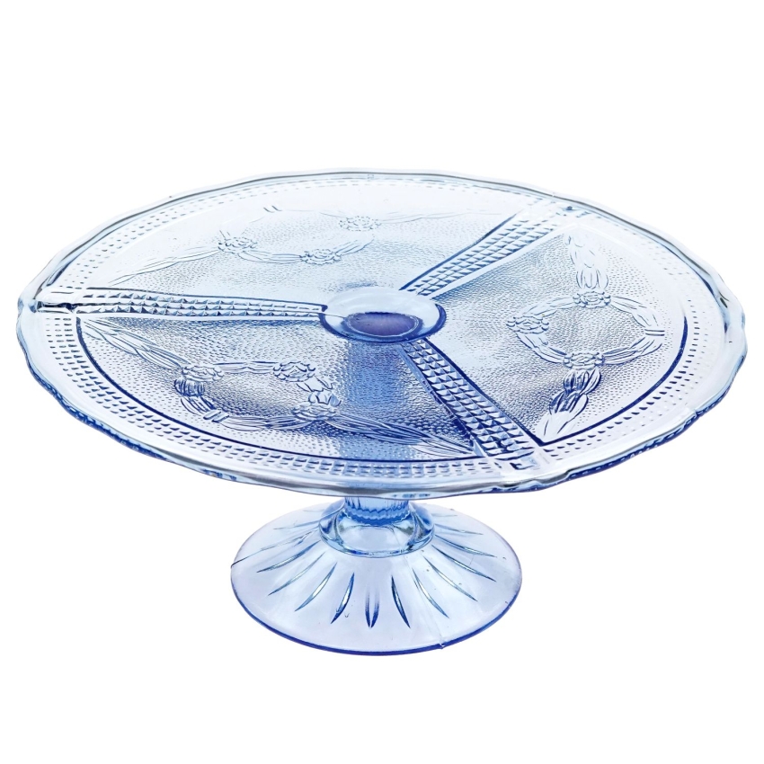 71993 ZĄBKOWICE SZAFIROWO-BŁĘKITNA PATERA NA NODZE GIRLANDA WIEŃCE (1).jpg