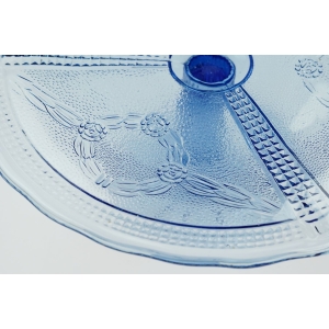 71993 ZĄBKOWICE SZAFIROWO-BŁĘKITNA PATERA NA NODZE GIRLANDA WIEŃCE (3).JPG