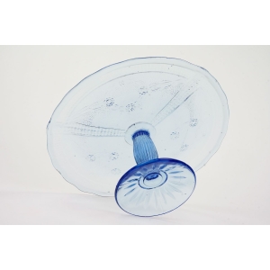 71993 ZĄBKOWICE SZAFIROWO-BŁĘKITNA PATERA NA NODZE GIRLANDA WIEŃCE (4).JPG