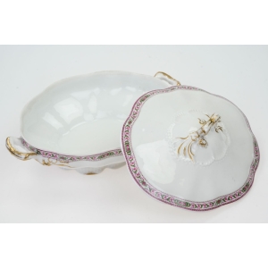 72123 LIMOGES C. AHRENFELDT SECESYJNA WAZA TERYNA KWIATOWY SZLACZEK (4).JPG