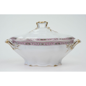 72124 LIMOGES C. AHRENFELDT SECESYJNA WAZA TERYNA KWIATOWY SZLACZEK (3).JPG