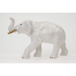 72132 STEATYT KATOWICE FIGURA SŁONIA SYGNOWANA SŁOŃ NA SZCZĘŚCIE (3).JPG