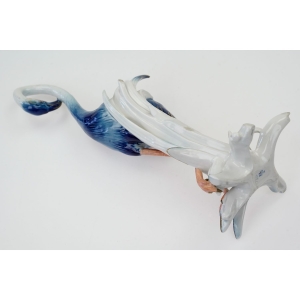 72165 KARL ENS FLAMING RĘCZNIE MALOWANA KOBALTEM DUŻA FIGURA (6).JPG