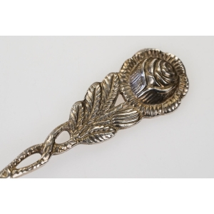 72170 KOMPLET SREBRZONYCH ŁYŻECZEK DO MOKKI Z RÓŻĄ (2).JPG