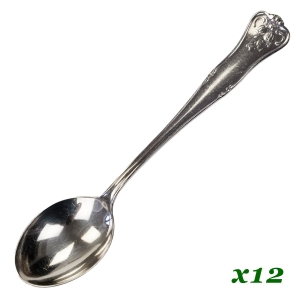 EXTRA PRIMA KOMPLET 12 SREBRZONYCH ŁYŻECZEK DO MOKKI