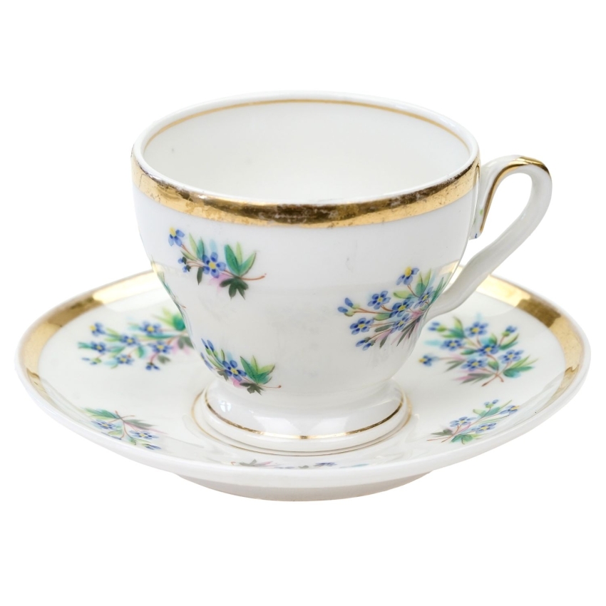 70480 BIEDERMEIER RĘCZNIE MALOWANE NIEZAPOMINAJKI FILIŻANKA ZE SPODKIEM (1).jpg