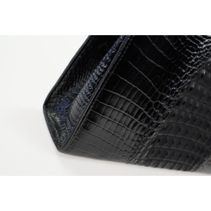 72292 CZARNA ELEGANCKA KROKODYLOWA LAKIEROWANA TOREBKA (3).JPG