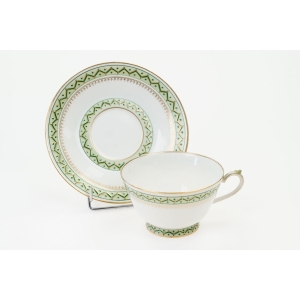 72315 LIMOGES KOLEKCJONERSKA FILIŻANKA ZE SPODKIEM ZIELONE SZLACZKI (4).JPG