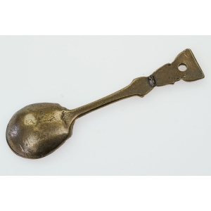 72331 JUDAIKA MOSIĘŻNA ŁYŻECZKA DO SOLI LUB KADZIDŁA Z MENORĄ (4).JPG