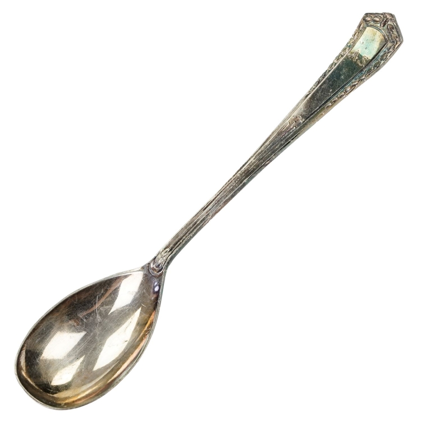 72383 PLATEROWANA SREBREM ŁYŻECZKA DO KONFITUR ŚMIETANKI Z MONOGRAMEM (1).jpg