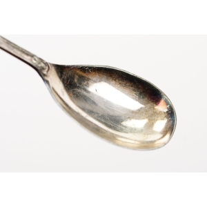 72383 PLATEROWANA SREBREM ŁYŻECZKA DO KONFITUR ŚMIETANKI Z MONOGRAMEM (3).JPG