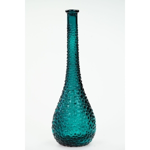 72419 EMPOLI WYSOKA TURKUSOWA KARAFKA BUTLA WAZON (2).JPG