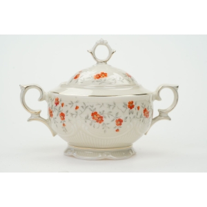 72441 CARL SCHUMANN KOŚĆ SŁONIOWA POMARAŃCZOWE KWIATUSZKI CUKIERNICA (2).JPG