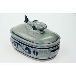 72447 GERZ ŚWIETNY CERAMICZNY POJEMNIK NA ŚLEDZIE RĘCZNIE MALOWANY (4).JPG