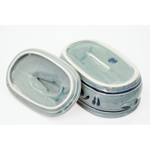 72447 GERZ ŚWIETNY CERAMICZNY POJEMNIK NA ŚLEDZIE RĘCZNIE MALOWANY (6).JPG