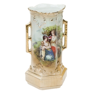 72457 AUSTRA CERAMICZNY RĘCZNIE MALOWANY WAZON SCENKA Z GRACJAMI (1).jpg