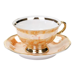 72519 KAROLINA ŁOSOSIOWO-ZŁOTA FILIŻANKA MOKKA ZE SPODKIEM OPALIZOWANA (1).jpg