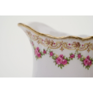 72524 LIMOGES ZABYTKOWY MLECZNIK GIRLANDY RÓŻYCZEK I ZŁOCENIA (3).JPG