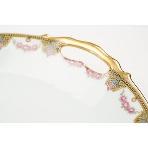 72530 LIMOGES J. BOYER DELIKATNY SERWIS DESEROWY 1+6 W KWIATOWE SZLACZKI (5).JPG