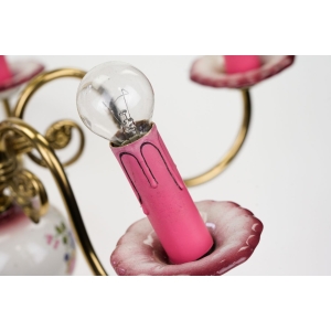 72640 PIĘKNY MOSIĘŻNY ŻYRANDOL PAJĄK MOSIĄDZ I PORCELANA DWUGŁOWY ORZEŁ PIĘCIORAMIENNY (3).JPG