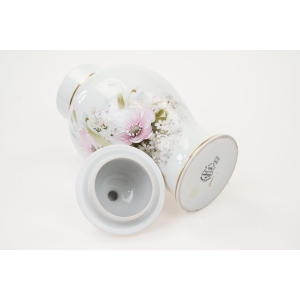 72646 LIMOGES URNA WAZON AMFORA KWIATY RĘCZNIE MALOWANE BIAŁA PORCELANA (6).JPG