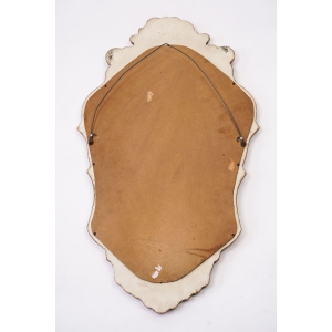 72709 PIĘKNE STYLIZOWANE LUSTRO W ZŁOTEJ RAMIE O WYMYŚLNYM KSZTAŁCIE 71 x 42 cm (4).JPG