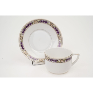 72731 KPM WALDENBURG ŚLICZNA FILIŻANKA ZE SZLACZKAMI FIOŁECZKÓW (4).JPG