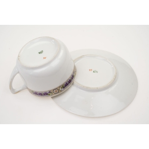 72731 KPM WALDENBURG ŚLICZNA FILIŻANKA ZE SZLACZKAMI FIOŁECZKÓW (5).JPG