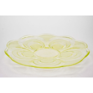 72873 KROSNO SZKŁO URANOWE PATERA W ZIELENI ART-DECO (2).JPG