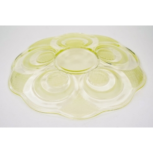 72873 KROSNO SZKŁO URANOWE PATERA W ZIELENI ART-DECO (4).JPG