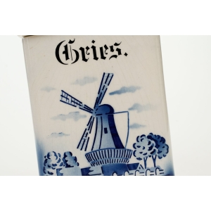 72898 HEDWIG FAJANSOWY POJEMNIK NA GRYSIK Z WIATRAKIEM SPRITZDEKOR (3).JPG