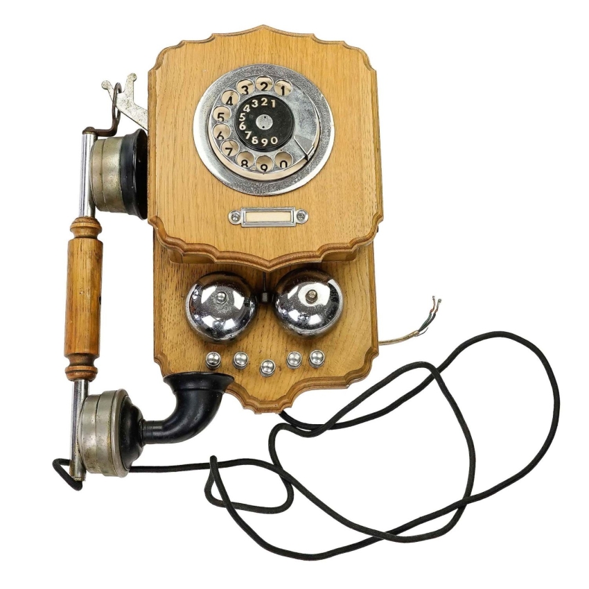TELEFON RWT AKANT DREWNIANY KLASYK ANTYK DO ZAWIESZENIA Z PRL (1).jpg