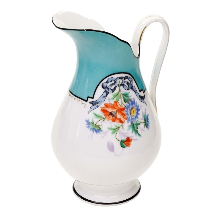 72917 BIEDERMEIER ŚWIETNY DUŻY DZBAN NA WODĘ Z ZESTAWU UWALNIANEGO KWIATY (1).jpg