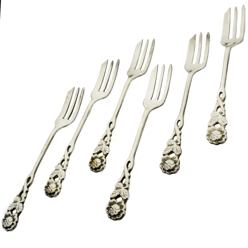 38725 POLSREBRO POZNAŃ KOMPLET WIDELCZYKÓW DESEROWYCH RÓŻA RÓŻE (1).jpg