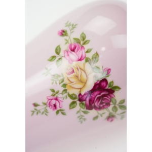 73001 LEANDER ŚLICZNY WAZON Z RÓŻOWEJ PORCELANY W RÓŻYCZKI (3).JPG