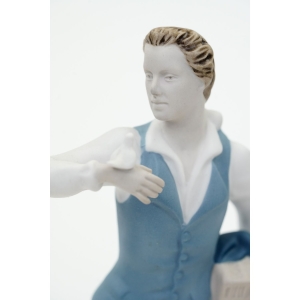 73011 ROYAL DUX DUŻA BISKWITOWA FIGURA KAWALERA W STYLU ROKOKO DAMA Z KAWALEREM (2).JPG