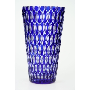 73037 ŚWIETNY KOBALTOWY OGROMNY KRYSZTAŁOWY WAZON (2).JPG