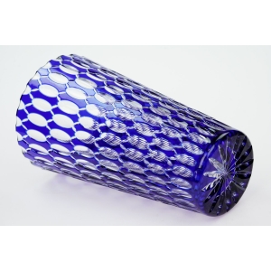 73037 ŚWIETNY KOBALTOWY OGROMNY KRYSZTAŁOWY WAZON (5).JPG