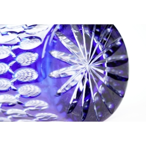 73037 ŚWIETNY KOBALTOWY OGROMNY KRYSZTAŁOWY WAZON (6).JPG