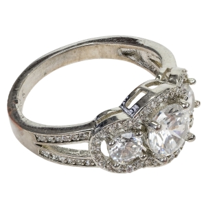 73046 ŚLICZNY BŁYSZCZĄCY PIERŚCIONEK Z OCZKAMI ROZMIAR 20 WAGA 4,2 G PR. 925 (1).jpg