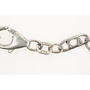 73057 STARA BRANSOLETA PŁASKI ŁAŃCUSZEK 3,4 G PR. 925 DŁUGOŚĆ 19 CM (3).JPG