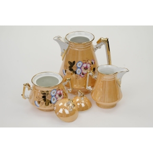 73159 BIEDERMEIER RĘCZNIE MALOWANY SERWIS DO KAWY 6 OSÓB W KWIATY (4).JPG