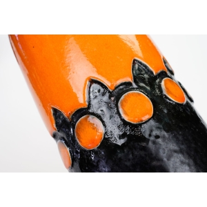 73247 JASBA CZARNO-POMARAŃCZOWY DUŻY WAZON W STYLU OP-ART (3).JPG