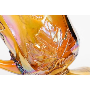 73254 INDIANA GLASS CARNIVAL GLASS DUŻY IRYZOWANY DZBAN W WINOGRONA (4).JPG